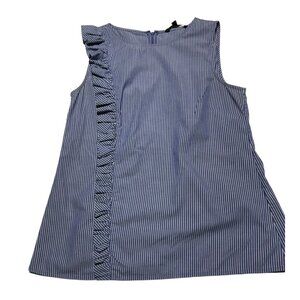 Banana Republic Striped Sleeveless Blouse Blue/White Size 4